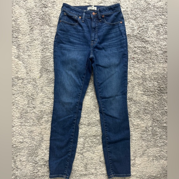 Madewell Curvy High-Rise 2016 Skinny Blue Denim Jeans Woman 29 - Picture 2 of 8